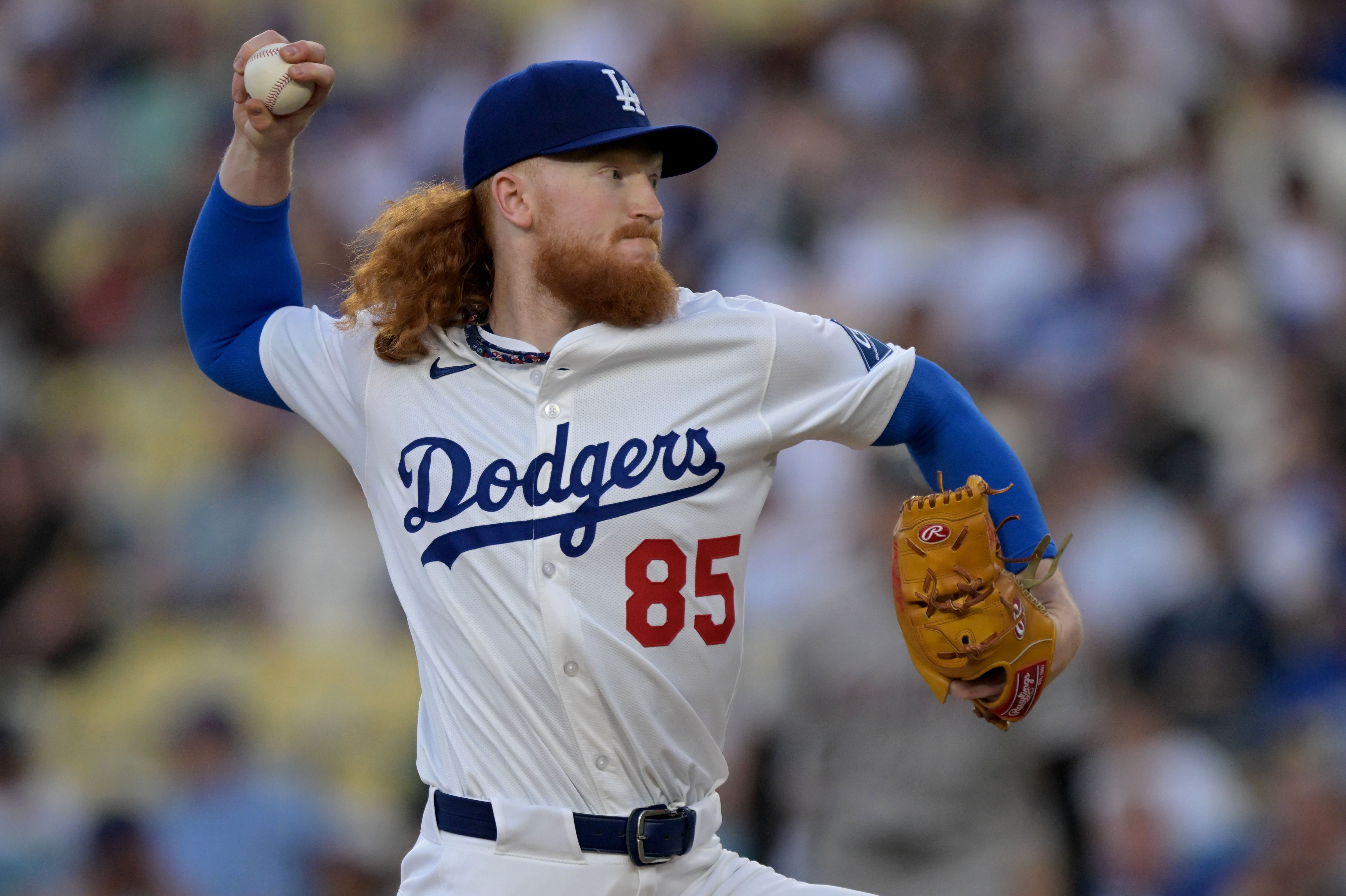 Dustin May is pitching today - Source: Imagn